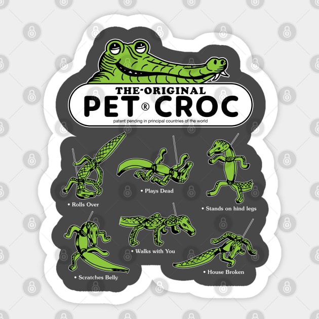 Pet Croc - Walking Foam Toy - Dark Sticker by Chewbaccadoll